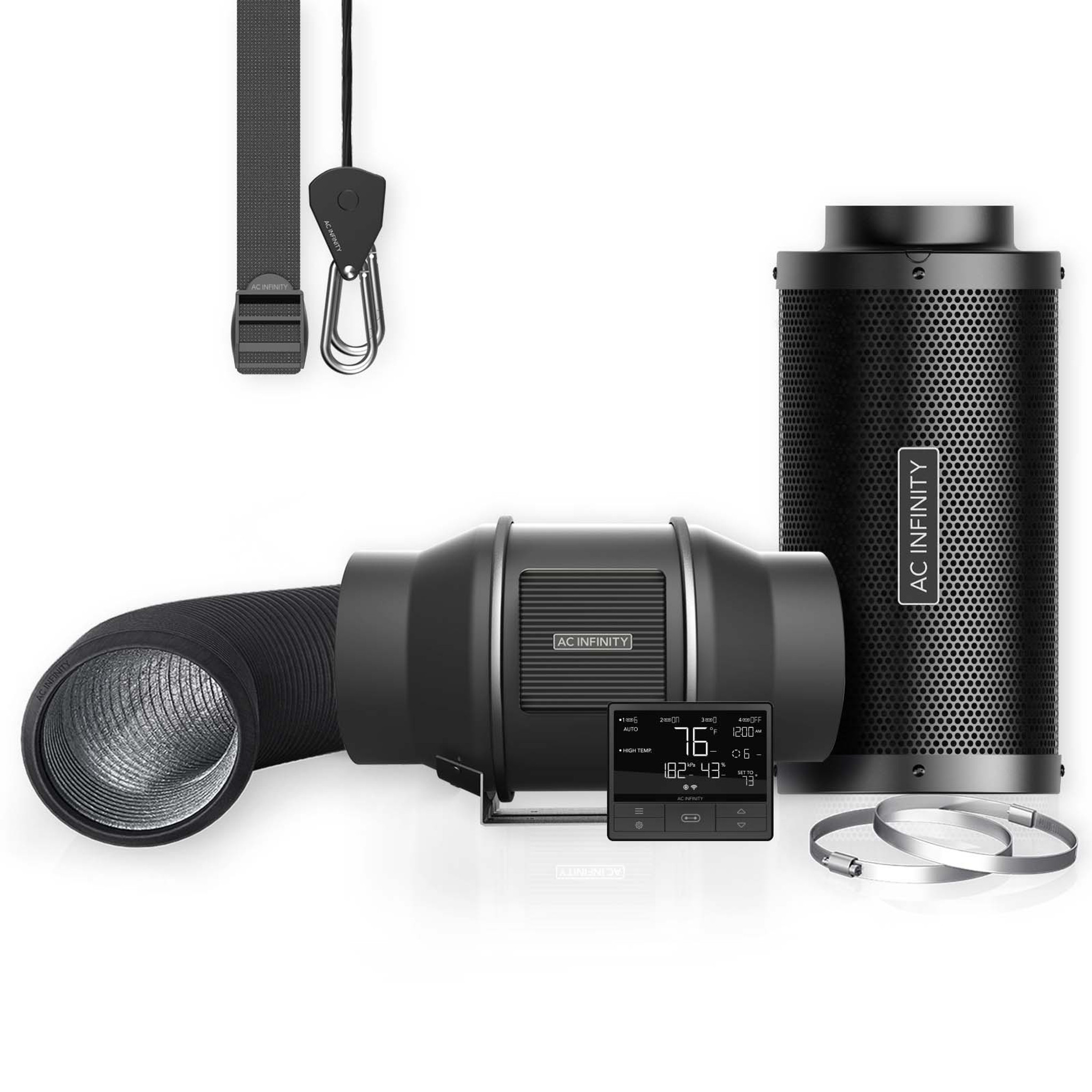 AC Infinity Luftfilter-Set PRO 150mm 683m³/h mit Drehzahlregler